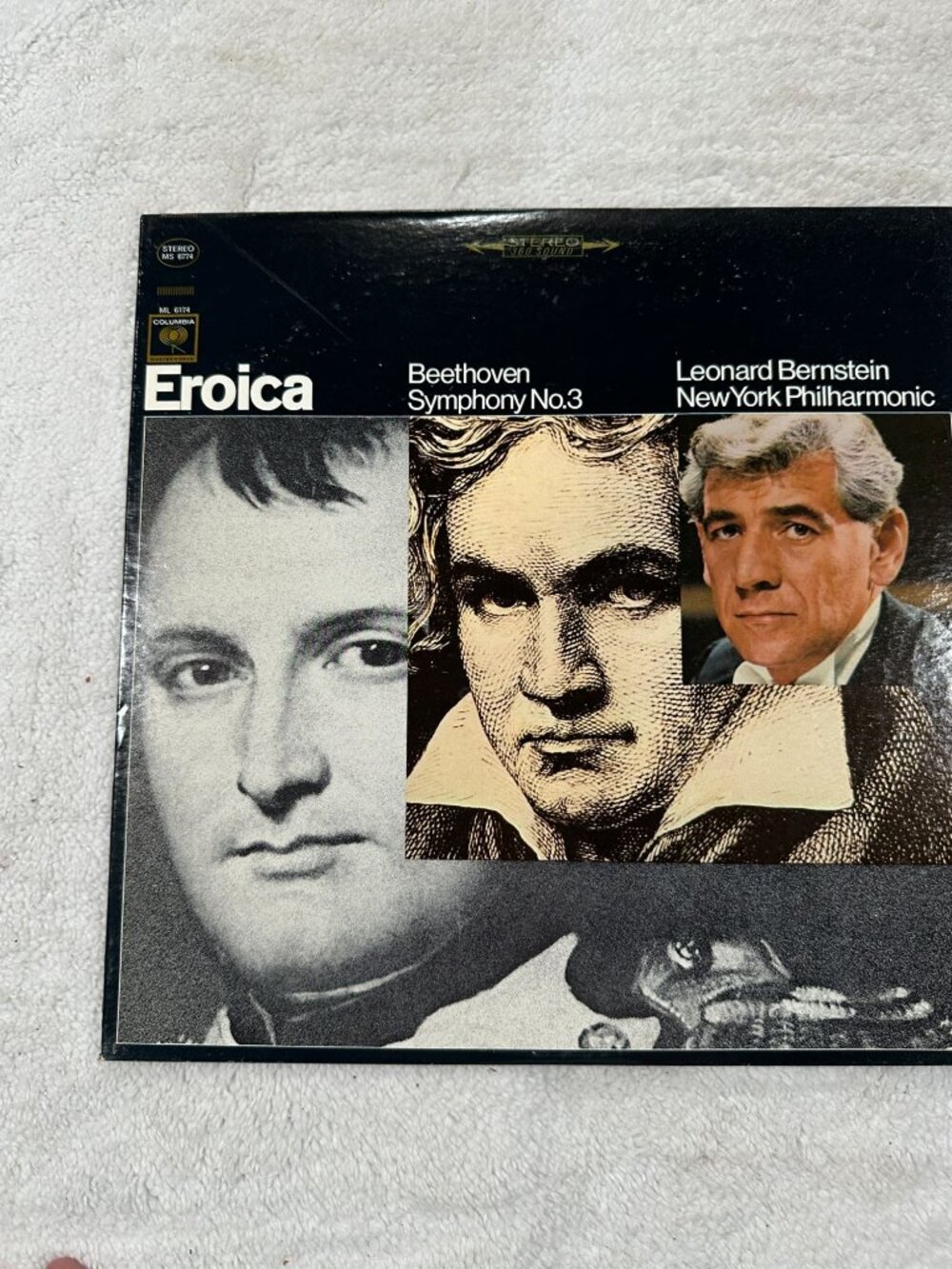 Beethoven Symphony No. 3 Eroica Leonard Bernstein Columbia Stereo LP 1962
